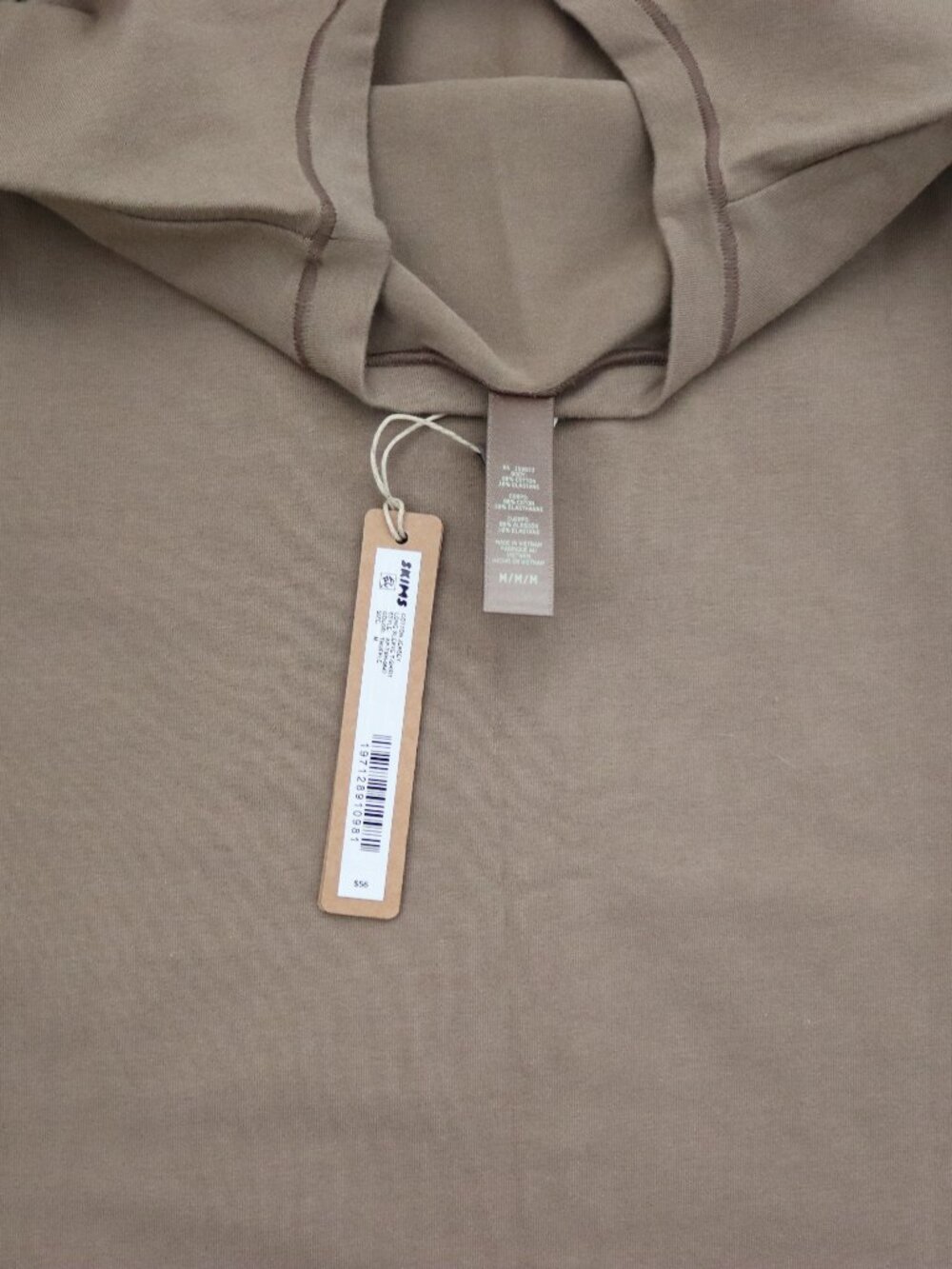 NWT Skims Cotton Jersey Long Sleeve T-shirt Truffle Size Medium - Picture 6 of 6